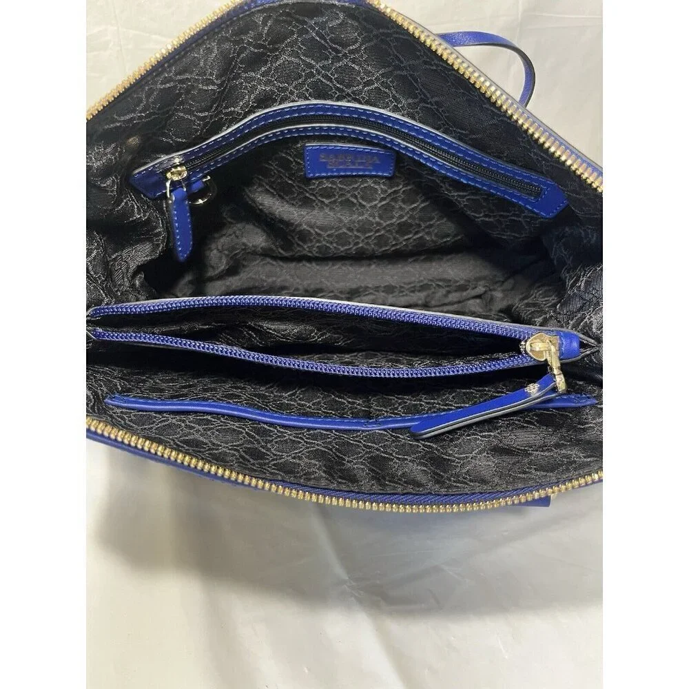 SABRINA SCALA Blue Woven Leather SATCHEL BLUE CROSSBODY Hong Kong